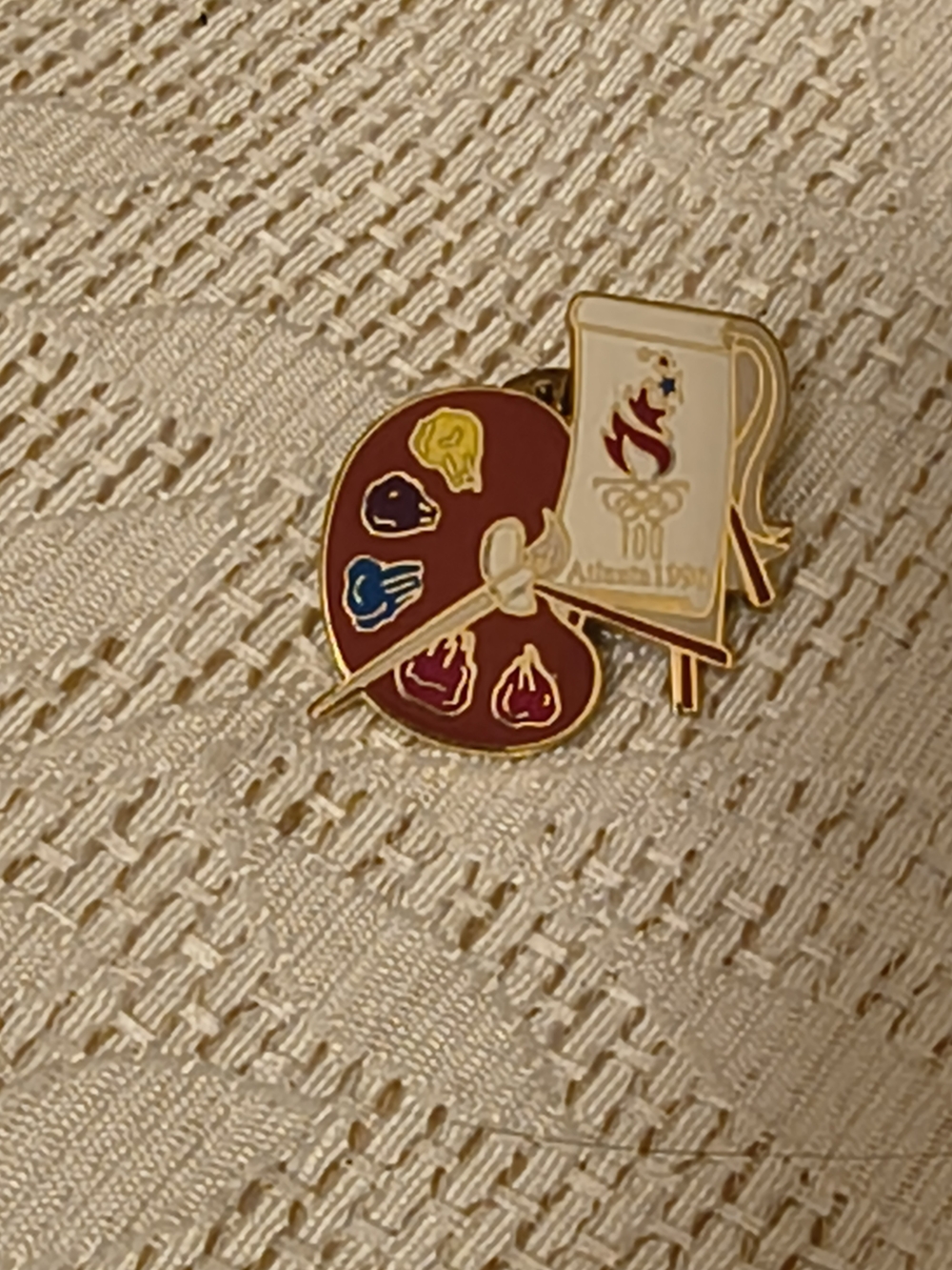 1996 Olympic Pin With Artist Morif
